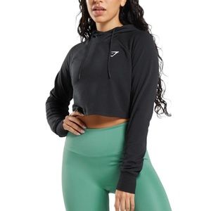 Gymshark Training Cropped Hoodie, Black, Sz. XL